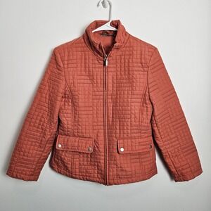 Jane Ashley Womens Size Small Jacket Casual Lifestyle Quilted Coat Full Zip